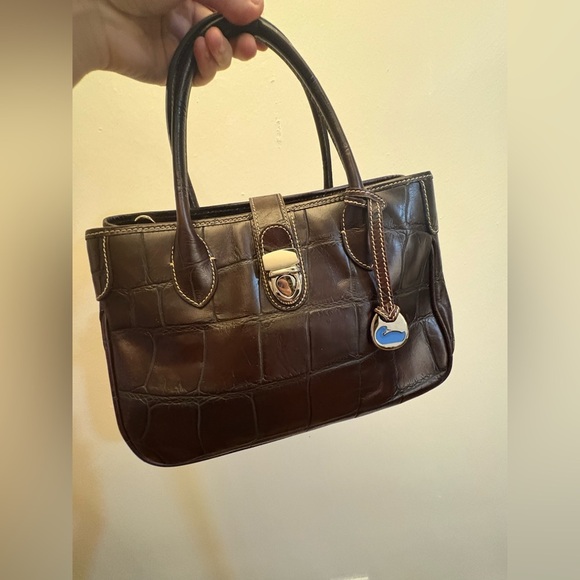 Dooney & Bourke Pink and Brown Tote Bag - Picture 11 of 13